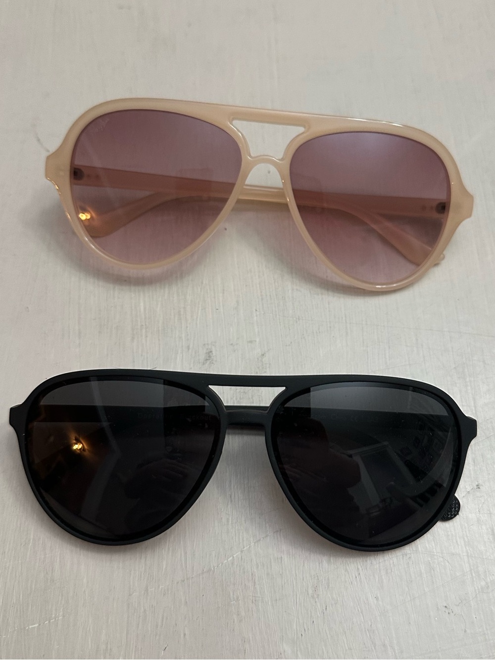 Set of 2 - Black and Cream Sunglasses